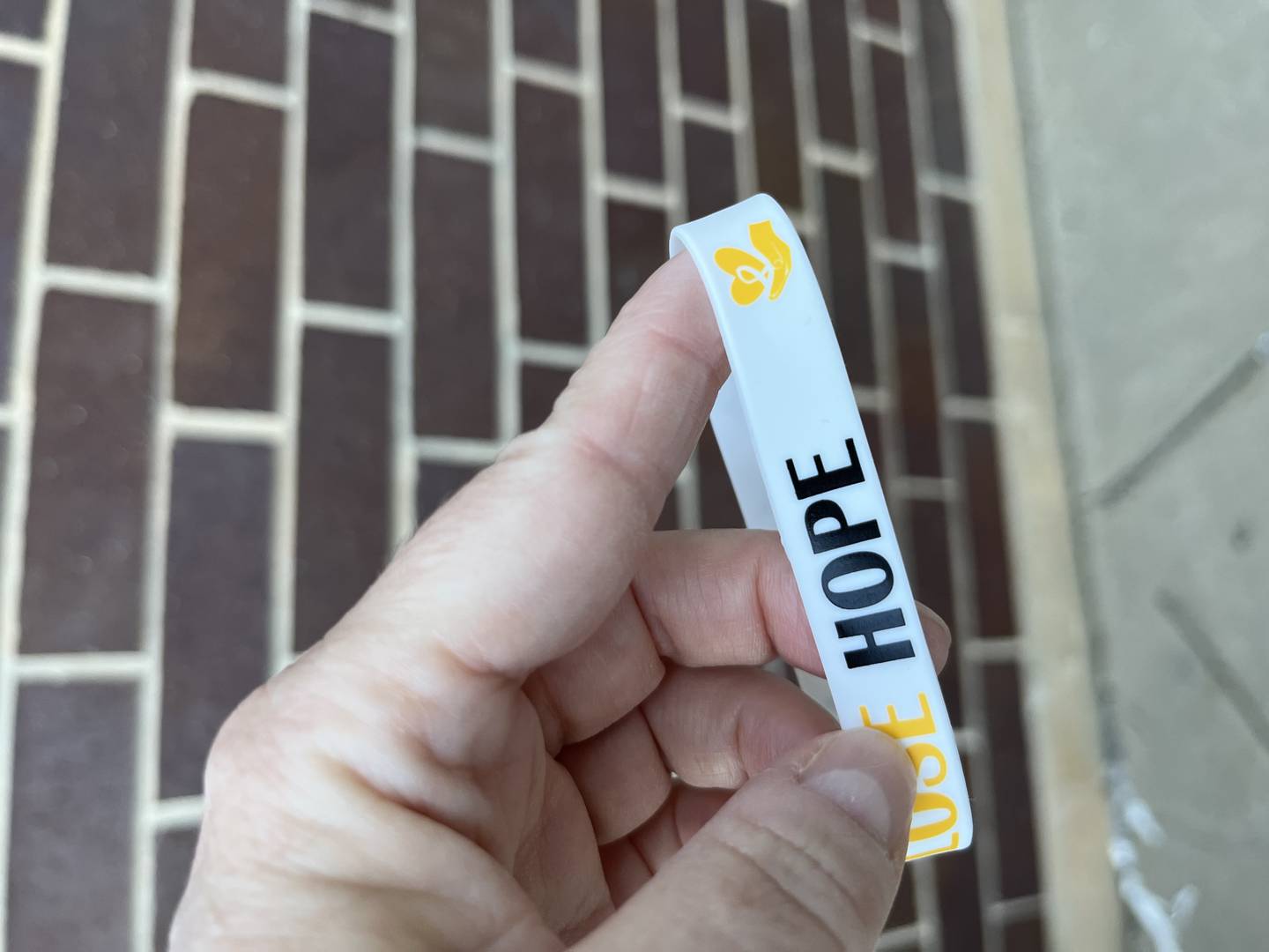 Childhood cancer awareness bracelets were handed out to students at McHenry High School on Thursday, Sept. 25, 2025. One of the students who helped, Jaxon Peterson, was diagnosed with a form of leukemia in 2023.