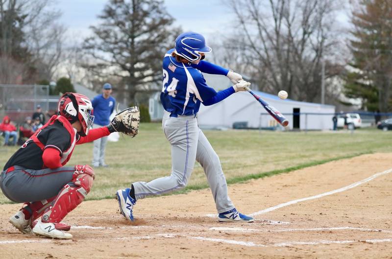 Princeton's Jimmy Starkey takes his cuts Monday at Prather Field.