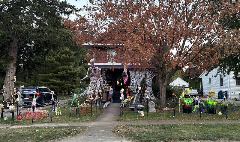 A view of Halloween decorations in the 900 block of  South Church Street on Thursday, Oct. 17, 2024 in Princeton.