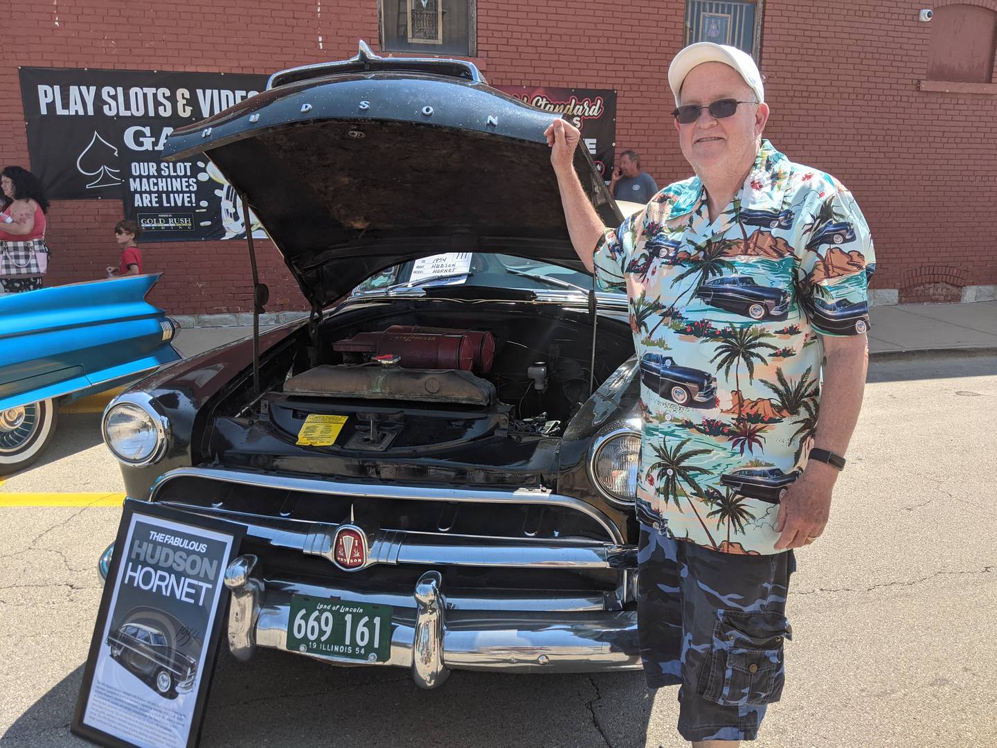 Sugar Grove resident Tim Rogers was displaying his 1954 Hudson Hornet at the Sandwich Fire Protection District’s annual Blaze in the City car and bike show on July 5, 2025.