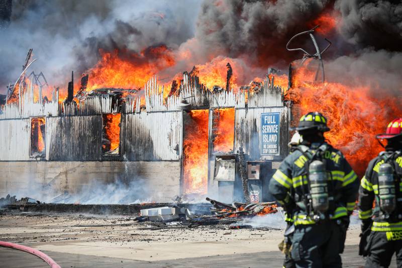 A barn in the 1600 block of South Rose Farm Road near Woodstock burned down Monday, July 1, 2024. No injuries were reported.