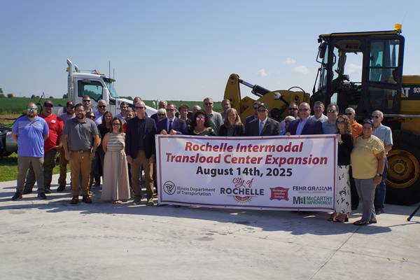 City of Rochelle holds groundbreaking for expansion of Rochelle Intermodal Transload Center