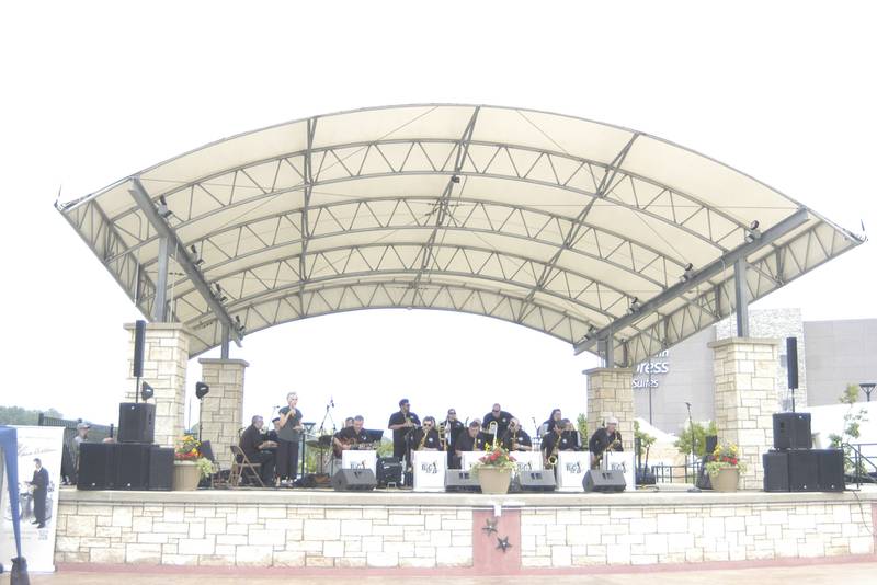 The Yorkville Big Band takes the stage. The  Bellson Music fest was held on Saturday, June 7, 2025 at RB&W District Amphitheater in Rock Falls.