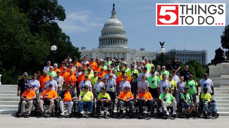 Veterans and organizers at the U.S. Capitol in 2019, the last time an Honor Flight from the local chapter was undertaken, officials said.