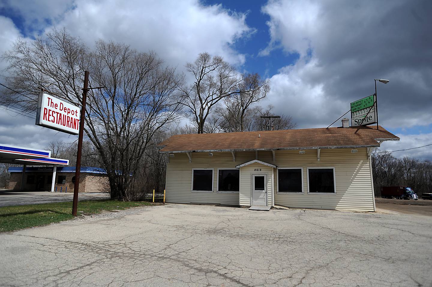 The old Solon Mills Train Depot, pictured Wednesday, April 20, 2022, at 8612 U.S. Route 12 in Richmond, is looking for a new home. The depot dates back to the early 20th century, but for more than 50 years, the depot housed a restaurant that recently closed.