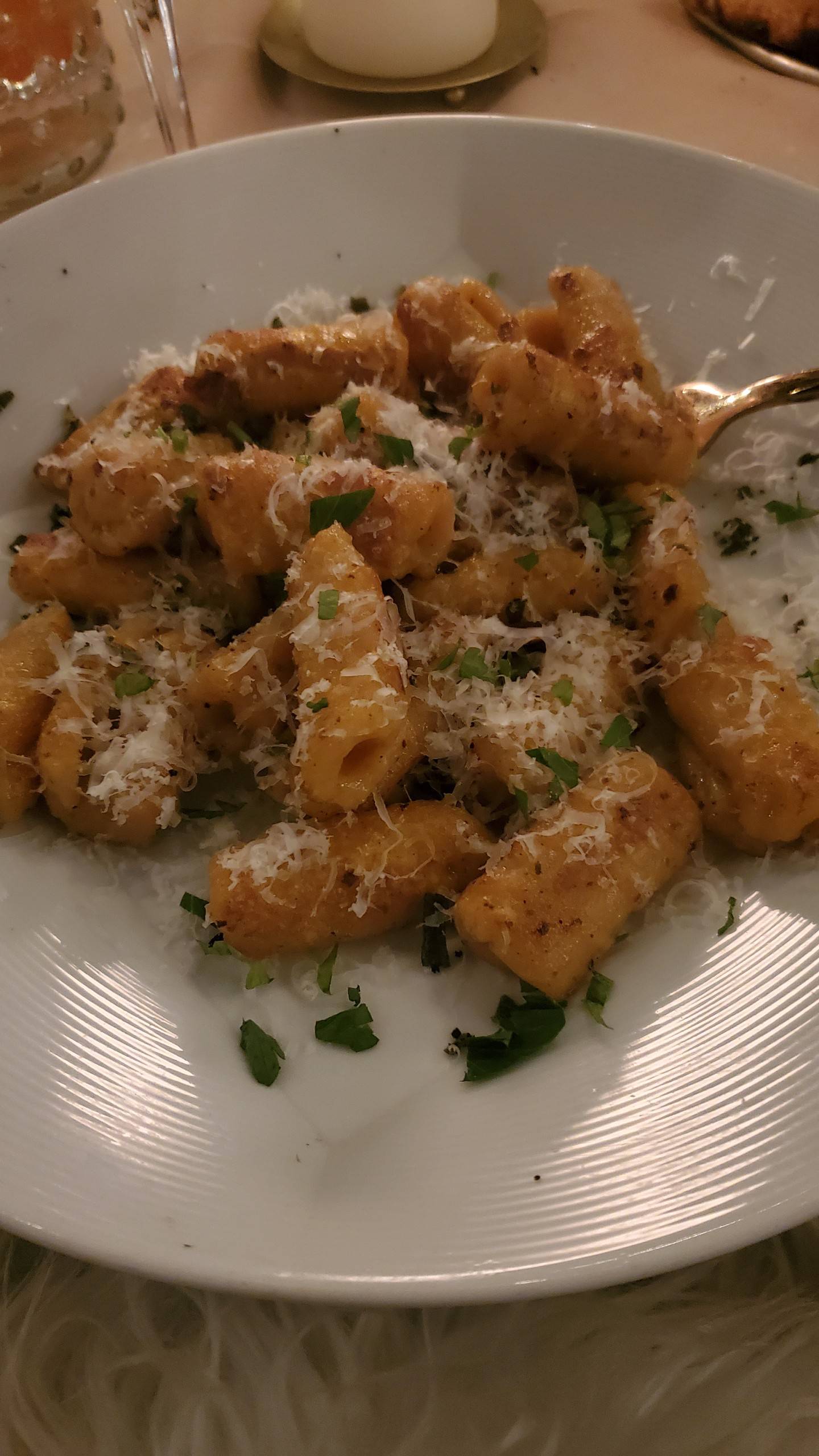 Sweet Potato Gnocchi in Sage and Butter at the Mockingbird Bar + Garden, East Dundee.