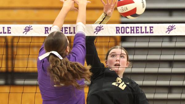 Photos: Rochelle, Sycamore volleyball meet in IHSA Class 3A regional match