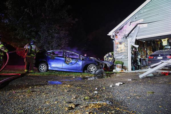 Woman dies in fiery crash near Marengo; blaze spreads to home
