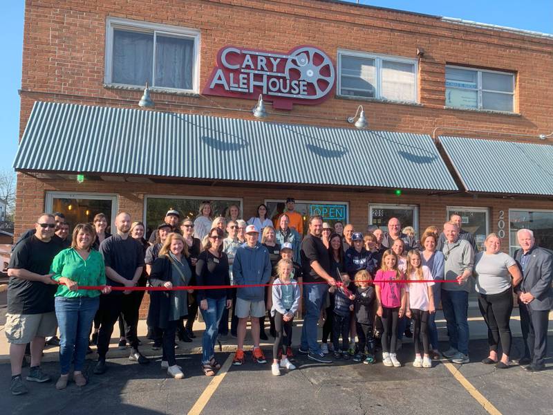 The Cary Ale House celebrated its new owners, Kris Kehler, Chris Podgorski and Tony Pristera, with a ribbon-cutting ceremony April 27, 2023 at its 208 W. Main Street location.