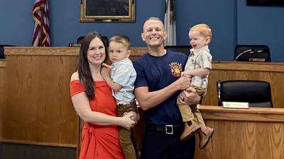 Jacob Szafranski sworn in as firefighter-paramedic for La Salle Fire Department