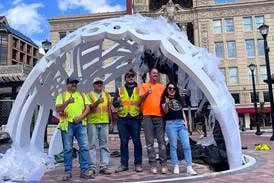 Unity Dome sculpture comes together in Joliet’s City Square