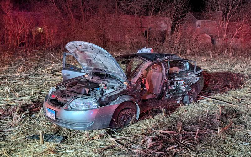 Three people suffer serious injuries in a single vehicle crash on Monday, March 10, 2025 along Haligus Road just north of Geneva Lane in Lake in the Hills.