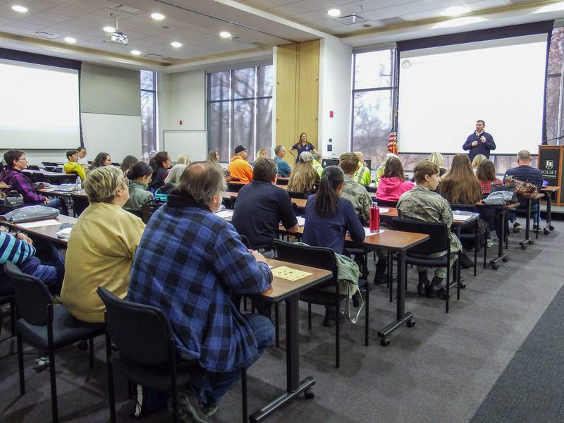 Photo shows workshop session at previous Community Preparedness Workshop held by the Will County Emergency Management Agency. Feb. 21, 2025