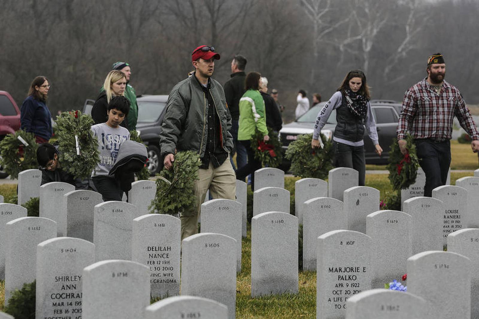Wreaths Across America Day held at Abraham Lincoln National Cemetery in