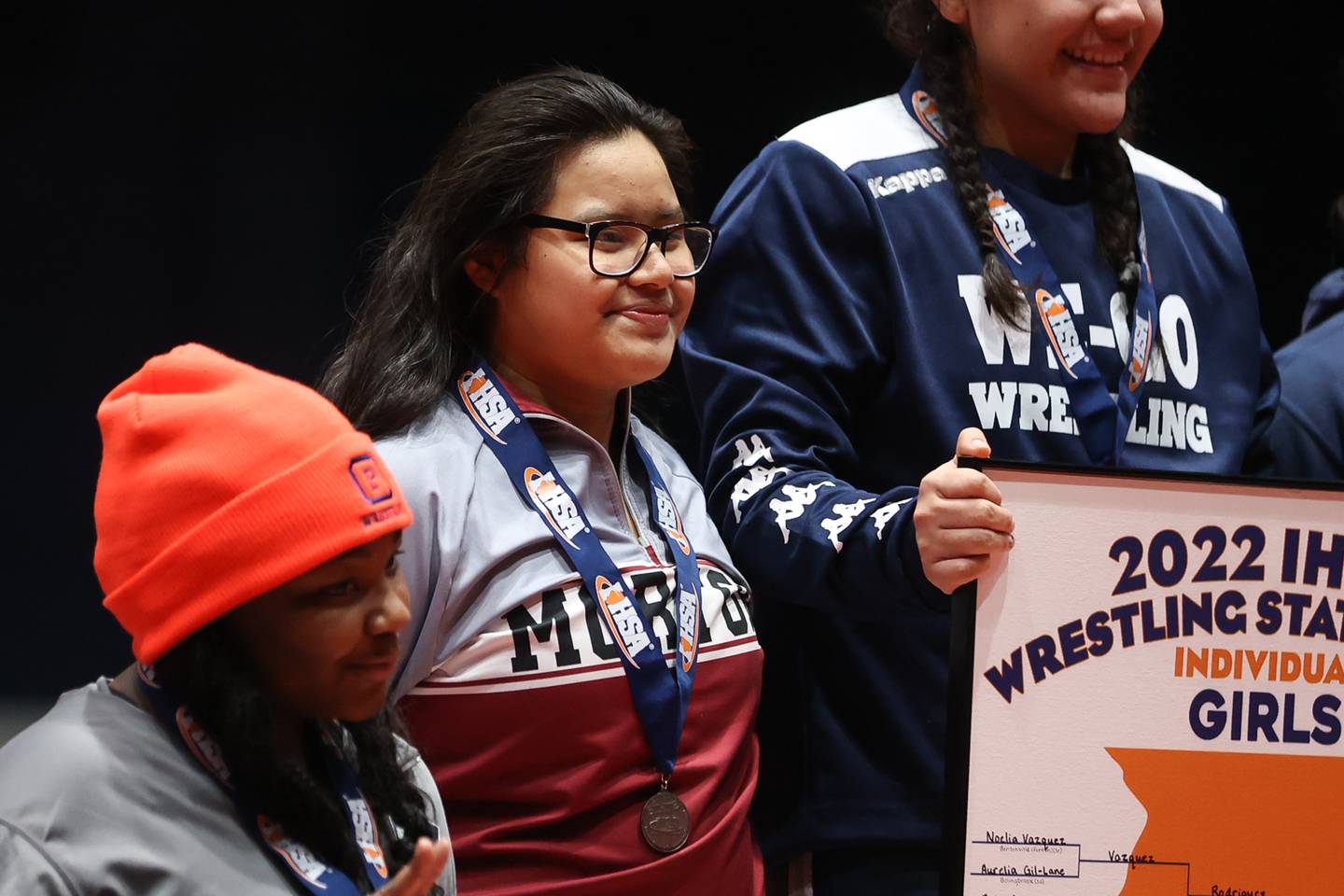 Morton’s Diana Rodriguez won 2nd place int the 190 pound class at Grossinger Motor Arena in Bloomington. Saturday, Feb. 26, 2022, in Champaign.