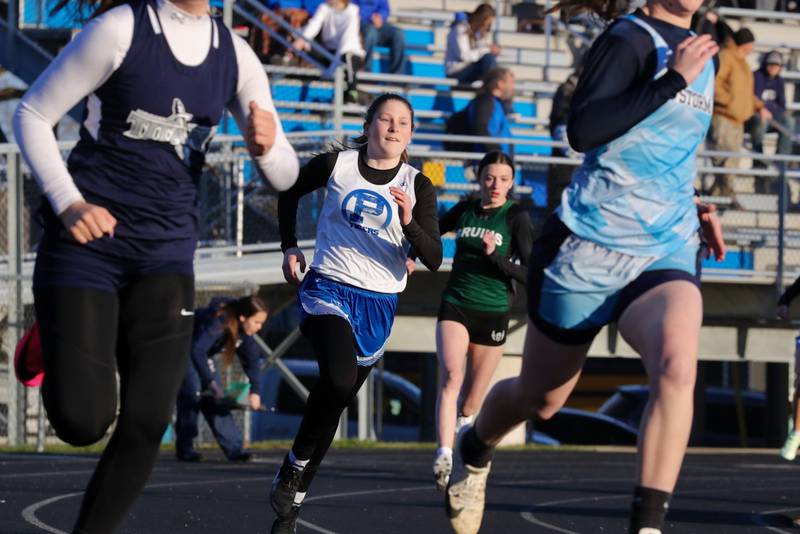 Princeton's Camryn Driscoll runs in Thursday's Howard-Monier Girls Invitational at Princeton.