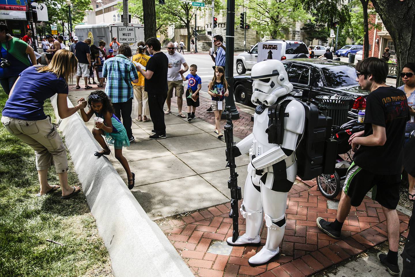 A Stormtrooper during the Joliet Public Library's fifth annual Star Wars Day on Saturday, June 7, 2014.