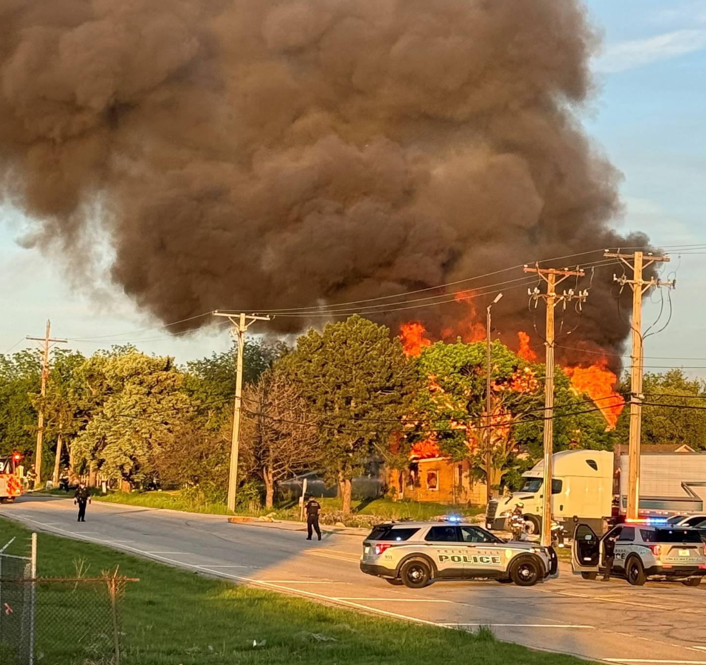 At 7:22 p.m. Friday, the Lockport Township Fire Protection District responded to a reported structure fire in the 1200 block of Caton Farm Road. The house was unoccupied at the time and no injuries were reported.