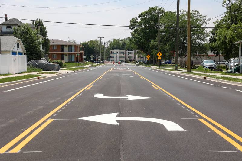 Hobbie Avenue nears completion in Kankakee on Monday. The long-awaited reopening of the road will occur following the Juneteenth Parade on Saturday, June 21, 2025.