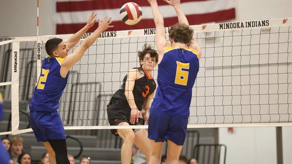 Photos: Joliet Central visits Minooka for boys volleyball