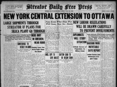 Historical covers for May 26: New York Central Extension to Ottawa