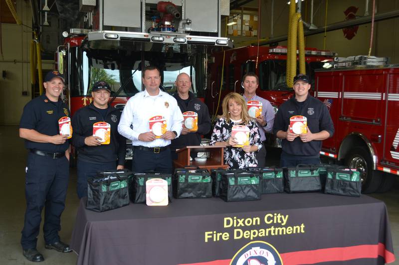 The Dixon Fire Department received 100 10-year smoke detectors from Illinois First Alert following a new law requiring them by the end of 2022.