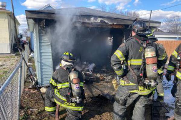 Joliet garage heavily damaged in fire
