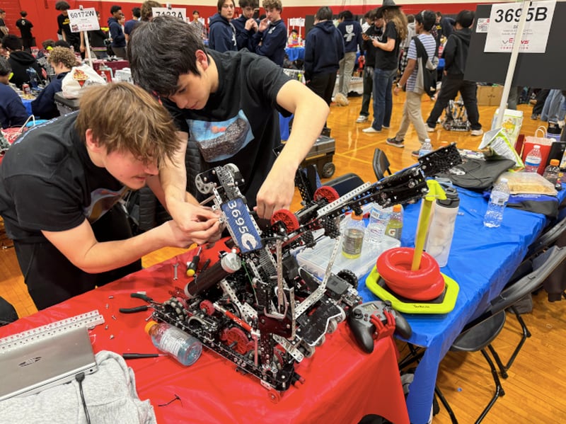 The Yorkville High School robotics program competes at the Illinois VEX State Championships.