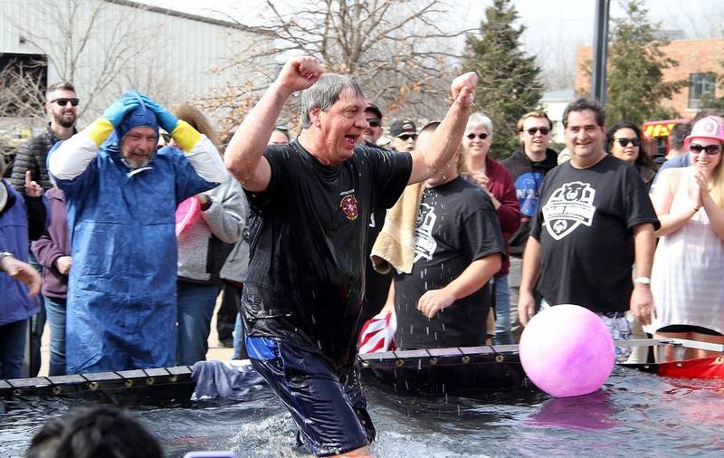 Carpentersville Village President John Skillman jumped in for his first Polar Plunge Saturday, March 5, 2022. Skillman has raised $1,500 for the Law Enforcement Torch Run for Special Olympics Illinois.