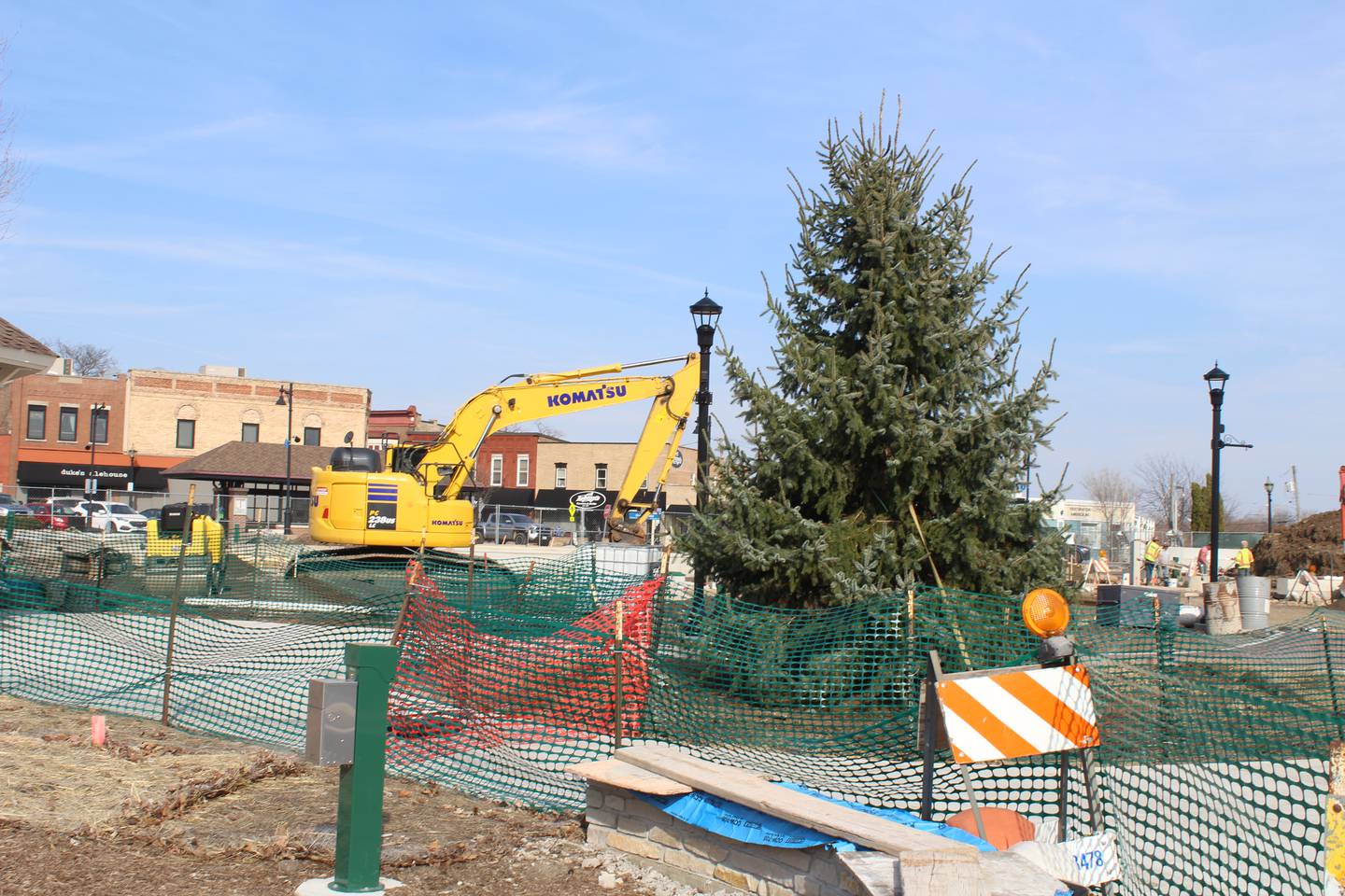 Construction continues at Depot Park in Crystal Lake on March 25, 2026.
