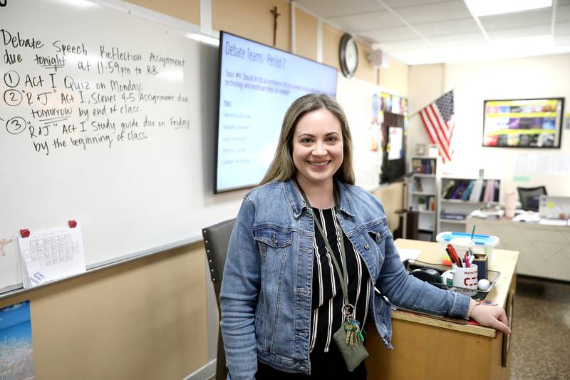 Jaclyn Martin teaches English and speech as well as serves as theater director at Montini High School in Lombard.