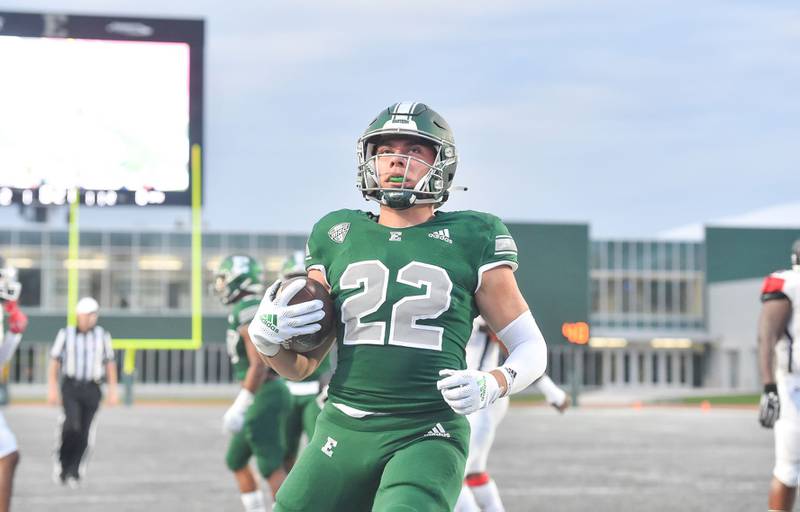 Former Prairie Ridge standout Samson Evans has emerged as a triple threat for Eastern Michigan this season. Evans has rushing, receiving and passing touchdowns for the 7-4 Eagles.