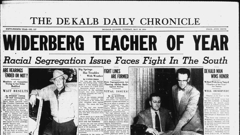 Historical covers for May 18: A Teacher of the Year and Brown v. Board of Education