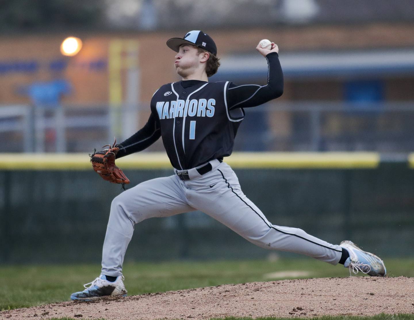Willowbrook’s Max Vaisvila delivers a pitch against Downers Grove South during a game in Downers Grove on Tuesday, April 5, 2022.