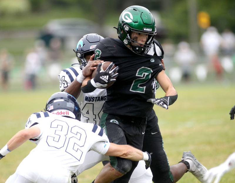 Glenbard West's Joey Pope (2) carries the ball during a game in Glen Ellyn against Downers Grove South on Saturday, Sep. 4, 2021.