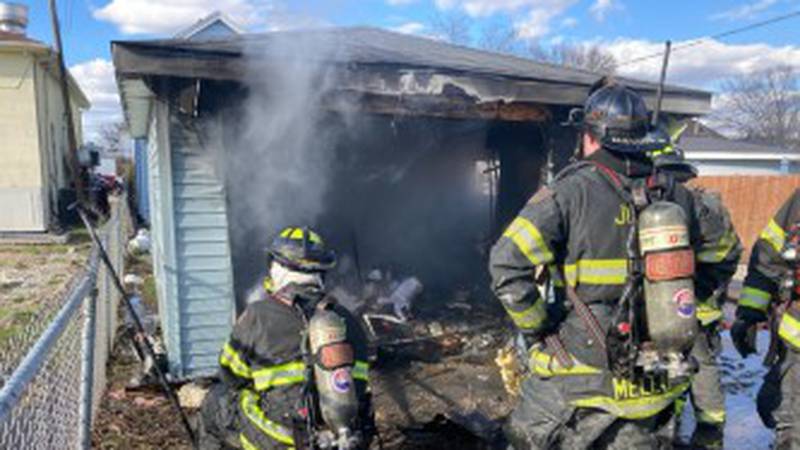 Joliet garage heavily damaged in fire