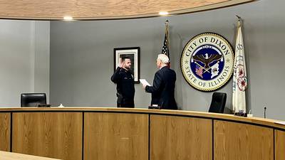 Photos: Dixon Police Chief Ryan Bivins sworn into office