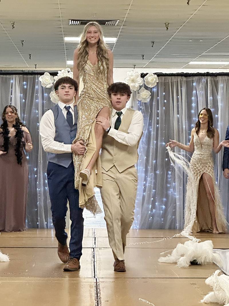 Models for Selmi's Weddings & Events and Selmi's Formal Wear show off outfits during a fashion show Sunday, Feb. 2, 2025, during the Sauk Valley Wedding Expo.