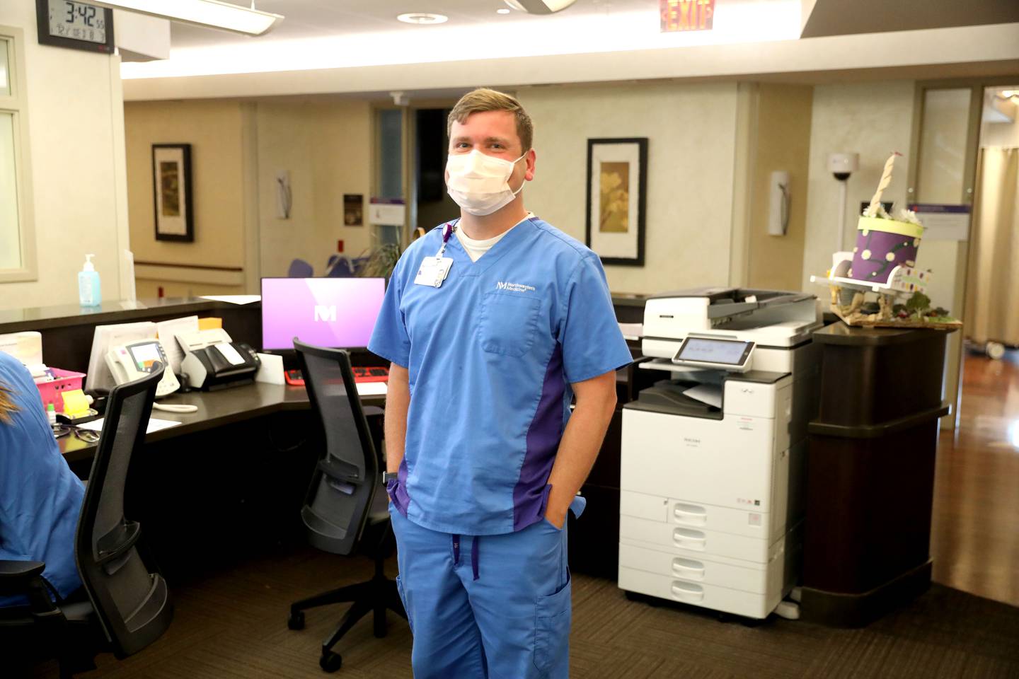 Clinical Director Justin Gray at Northwestern Medicine Delnor Hospital in Geneva. Northwestern Medicine Delnor Hospital is launching a new pilot program to hire licensed practical nurses to address nursing shortages.