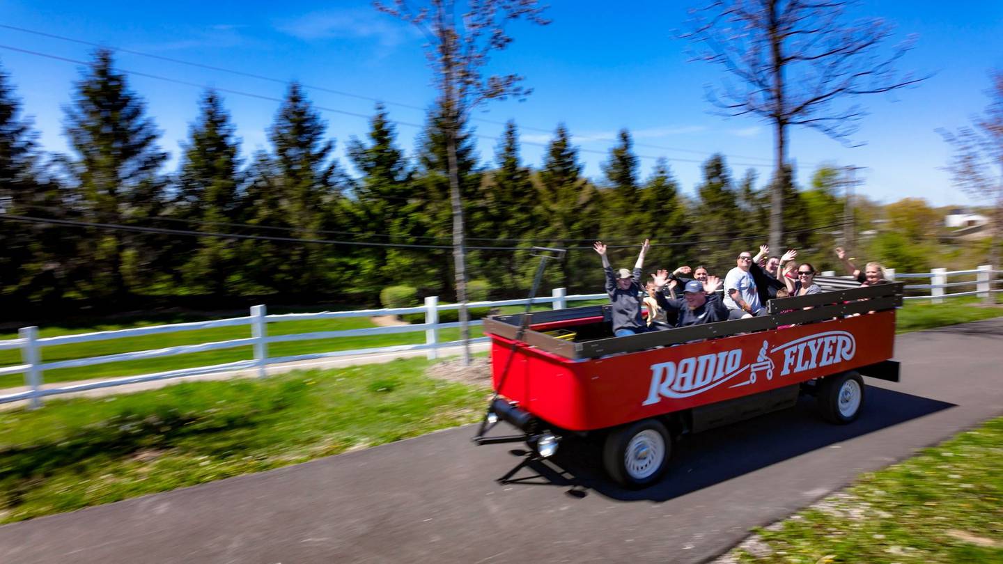 A 10-passenger Radio Flyer wagon is one of the items being auctioned off by Volo Museum.
