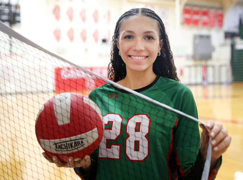 Ava Currie poses for a photo on Monday, Nov. 25, 2024 in AJ Sellett Gymnasium at La Salle-Peru Township High School. Currie is the 2024 NewsTribune volleyball player of the year.
