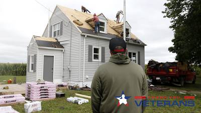 Organizations team up to give Harvard veteran a new roof