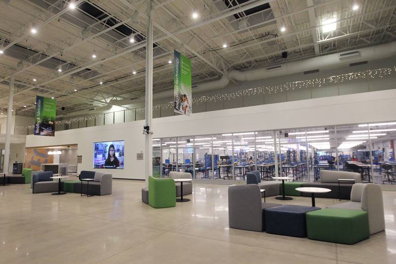 The Atrium at the College of Lake County Advanced Technology Center (ATC) on November 16th in Gurnee.The ATC has classes students can take in Industrial Technology and Welding Fabrication Technology.
Photo by Candace H. Johnson for Shaw Local News Network