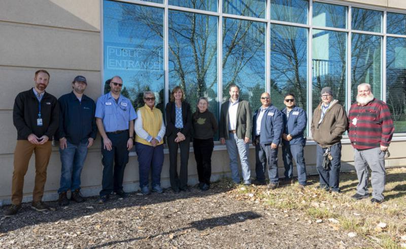 Lake County officials gathered Nov. 8 to celebrate the bird-friendly enhancements at the Lake County Central Permit Facility in Libertyville in an effort to mitigate bird strikes against glass windows.