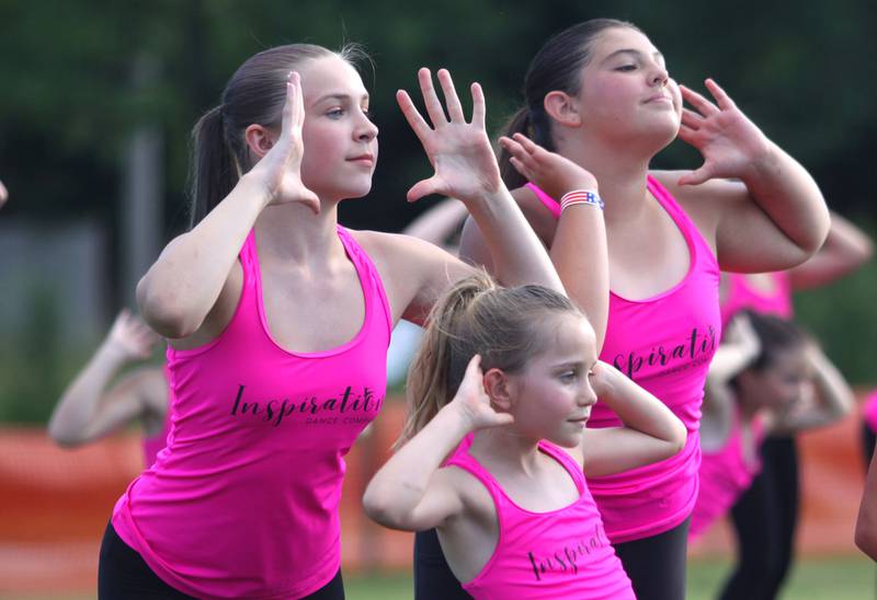Members of the Inspiration Dance Company of Cary perform during the Stars N’ Stripes Fest at Cary-Grove Park in Cary on Saturday, June 28, 2025.