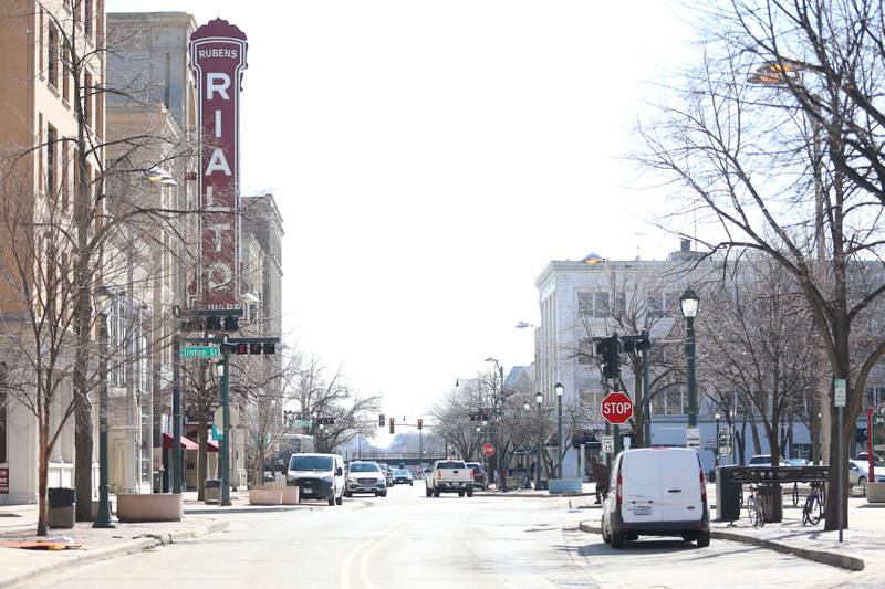 Looking south along North Chicago Street. Wednesday, Mar. 9, 2022, in Joliet.