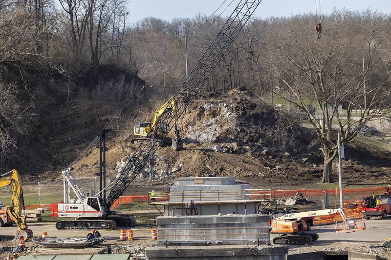Land on the north side of the Rock River is worked Tuesday, April 1, 2025, as part of Project Rock.
