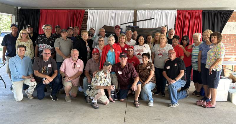 Some of the classmates from the Ottawa High Class of 1971 and the Marquette High Class of 1971 at the picnic birthday party in Naplate.