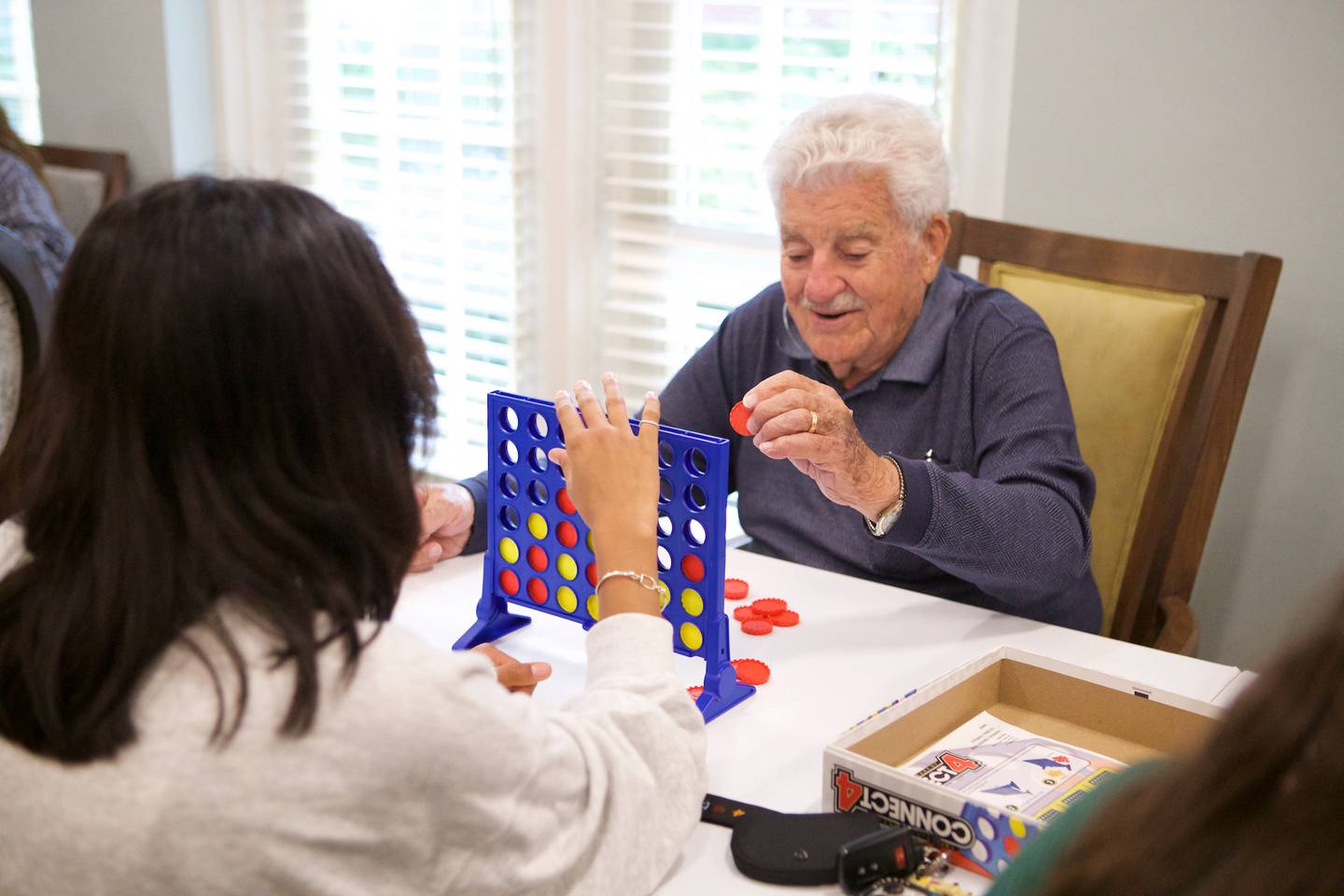 Connect More Club event by District 303 students with residents at Brighton Gardens on Sunday, Sept.21,2025 in St. Charles.
