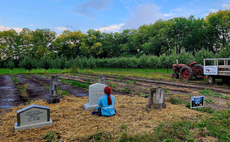 Dave and Audrey Appel of Plainfield donated this "Stranger Things" display they created to Bronkberry Farms in Plainfield. The display is available for viewing during normal business hours until Halloween.